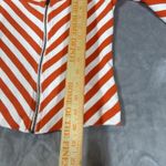 Maeve Anthropologie  XS Scoop-Neck Top Front Zip Crop Stripe Summer Trendy‎ New Photo 5