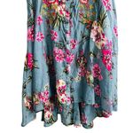 Aratta Silent Journey Dress Embroidered Beaded Semi Sheer Fairy Whimsy Size XL Blue Photo 6