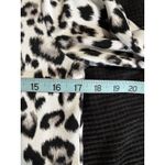 Chico's Cheetah Blk/White 3/4 Sleeve Blouse Size 0 Round Neck Trending In style Photo 4