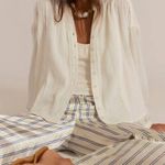 Free People NWT  - Valley Double Cloth Shirt Sz M Photo 0