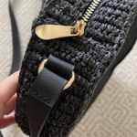 H&M Round Circle Black Straw Bag with Gold Hardware Photo 2