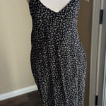 GapBlack Floral Spaghetti Strap Dress with slit Photo 0