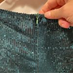 Beautiful aquamarine emerald sequin faux wrap stretchy mermaid maxi dress NWT Green Photo 4