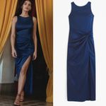 Abercrombie & Fitch Navy Draped Skirt Maxi Dress Photo 1