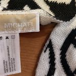 Michael Kors Micheal  black and white circle logo knit crochet reversible scarf Photo 1