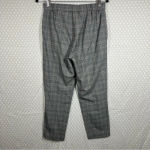Aritzia Babaton Grey Micro Plaid High Rise Pull On Trousers Photo 4