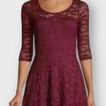 Material Girl Burgundy Lace Dress | Size Small Photo 4