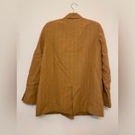 ZARA Women’s Linen-blend Striped Blazer Jacket in Mustard Yellow Size S Photo 5