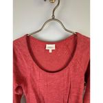 Deletta  by Anthropologie Coral Pleated 3/4 Sleeve Tunic Top - Size - Medium Photo 3