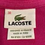 Lacoste  Women’s Shirt size 38 excellent condition color pink Photo 10