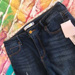 JustFab  Womens Jeans Size 28 Just Fab Relaxed Slim Distressed Blue‎ Night Rider Photo 10