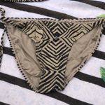 Black and Tan print bikini with gold accents Size XS Photo 2
