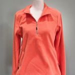 Eddie Bauer CLEARANCE! Orange 1/4 Zip Fleece Size M EUC Photo 0