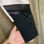 PINK - Victoria's Secret PINK Victoria’s Secret Ultimate gray/light pink/black mesh legging, size M, NWOT Photo 2