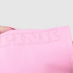 PINK - Victoria's Secret PINK VICTORIA’S SECRET Ivy Fleece Sweat Shorts High Rise Pink Lollipop Logo L Photo 1