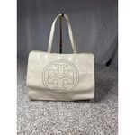 Tory Burch Ivory Tote Bag Perforated Logo Casual Women's Handbag Photo 6
