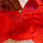PINK - Victoria's Secret Victoria’s Secret PINK Lace Bralette Neon Orange XS Photo 2