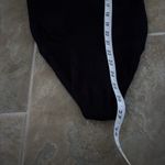 Free People  Bodysuit Womens XS Black Larissa V-Neck Partial Button Thong Back Photo 2