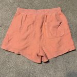 Aerie  Coral High Waisted 100% Cotton Ribbed Lounge Shorts Size S Photo 3