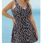 Brand New Shapermint Women's M Black White Knot Front Swim Dress Mini Size M Photo 1