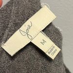 Joie  Sweater Gray Scoop Neck w/ Deep Back Lace Hem Knit Sz M GUC Cashmere Blend Photo 2