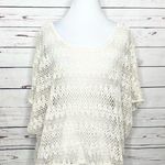 Staring At Stars Cream Open Knit Crochet Boxy Top Size Medium/Large Photo 0