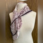 Anne Klein Vintage 1980s X Vera Companies Purple Baroque Floral Silk Scarf 32x32 Photo 1