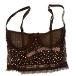 Victoria's Secret  DREAM ANGELS 32DD SHINE STRAP OPEN CUP SHIMMER BRA TOP Sheer Photo 0