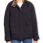 Halogen  Puffer Coat‎ Detachable Hood Warm Black Small Zip Photo 0