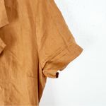 Quince 100% Linen Front Buttons Pockets Belted Waist Short Sleeves Dress Medium Photo 5