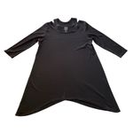 Clara Sun Woo Tunic Dress cut out Black Size Small 3/4 sleeves stretch NWOT Photo 5