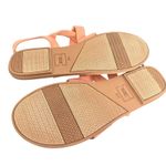 Toms Sicily Crisscross Strappy Sandals Size 8 Pink Coral Metallic Flats Photo 4