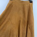 Vintage 70's Genuine Leather Made in USA soft suede western style midi skirt 3/4 Tan Size undefined Photo 2
