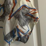 COS  Women Size 4 Dress Printed Draped Sleeved Geometric Floral Print Blu… Photo 7