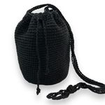 Gap Knit Black Crossbody Bucket Bag Photo 0