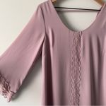 Revolve Astr the Label Deauville Mauve Lace Accent dress shift Flowy 3/4 sleeve Photo 3
