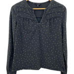 Lucky Brand  Pullover Top Womens Small Gray White Heart‎ Print Cotton Soft Photo 0