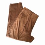 Calvin Klein Brown Faux Suede Cropped Pant Size 14 High Rise Straight Leg NWT Photo 8