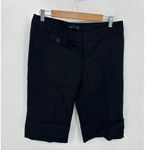 Banana Republic  Ryan Fit Bermuda Dress Shorts Women 8 NWT Black Office Career Photo 0