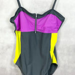 Athletech‎ One Piece Swimsuit Womens 16 Colorblock Full Coverage Sporty Beachy Photo 0