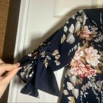 SheIn  Navy Multicolor Floral Print Short Sleeve Dress XS Photo 8