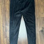 Nordstrom Black Faux Suede High Rise Stretch Slim Dress Pant Small Leggings Photo 3