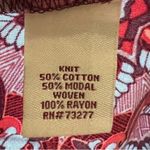 Mudd Boho print cross back burgundy cotton maxi dress size large Photo 6