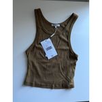 Cotton Citizen $80 New  Verona Crop Tank - XS - Light Brown Photo 4