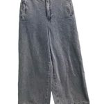 Grade & Gather  Wide Leg Lightweight Denim Jeans Size Large Relaxed Cropped Photo 0