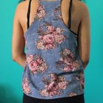 blue and pink floral tank top Photo 3