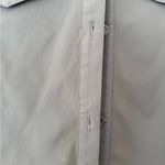 Lysse  Schiffer Button Down Blouse Raw Hem Blouse M‎ in Blue Grey Business Casual Photo 3