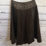 Lulumari  brown beaded boho light‎ corduroy skirt Photo 2