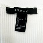 Forever 21 Bodysuit  Long Sleeve Deep V-Neck Ribbed White Photo 8