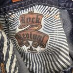 Rock Revival WOMENS  LYNKAI Crystal Rhinestone Stitched Easy Crop Jeans 32 Y2K Photo 11